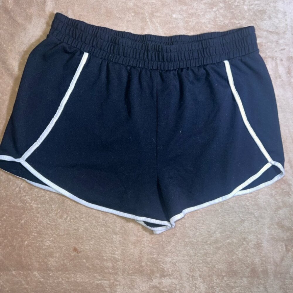 No Boundaries Women‎ XL (15/17) Black White Polyester Blend Pull On Shorts (R)